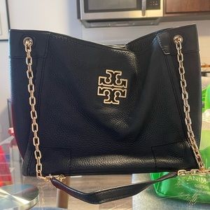 Black/Gold Tory Burch Small Tote Bag!